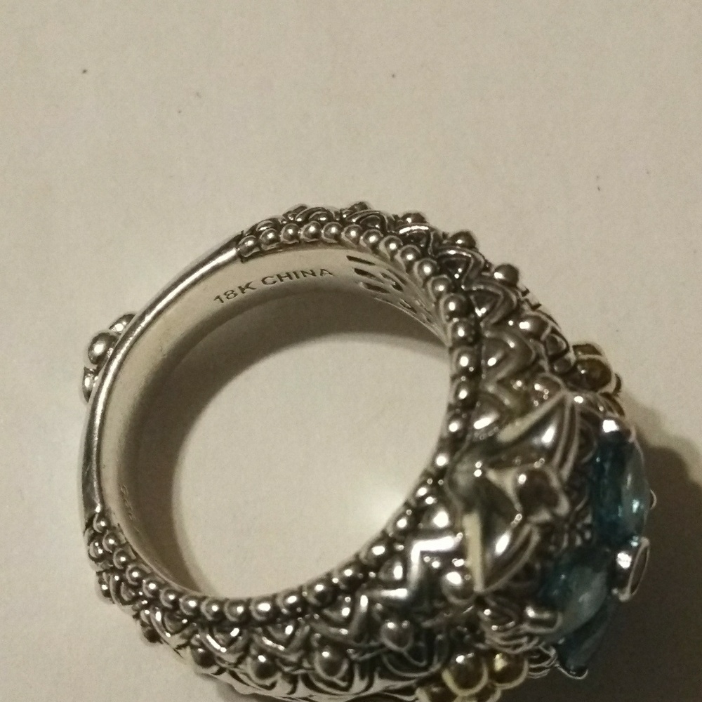 Barbara Bixby blue topaz ring size 7 - Picture 4 of 4